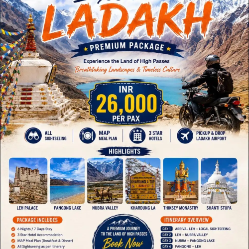 6N/7D Exotic Ladakh  Premium Package